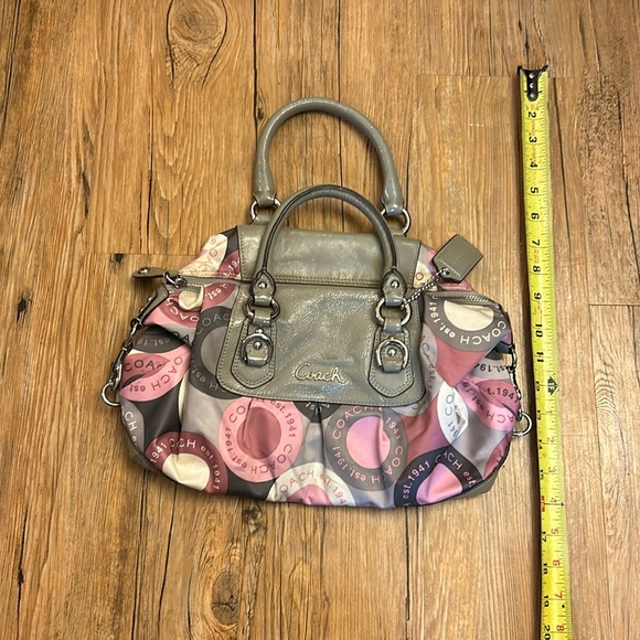 Coach Women’s Purse Pink/Grey See Measurements